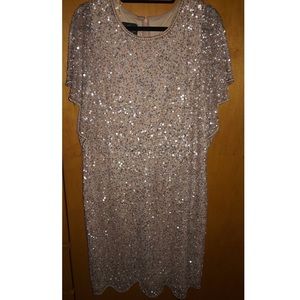 Adrianna Papell Midi Sequin Dress